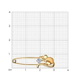 Булавка 040267 золото мышь_1