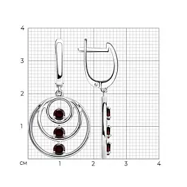 Серьги подвесные 92022270 серебро_1