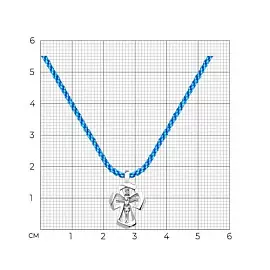 Колье 94-170-01912-1 серебро Крест_3