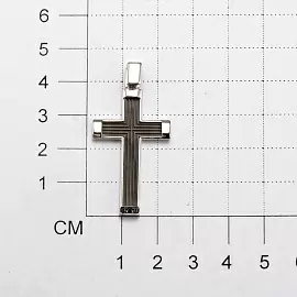 Крест декоративный 03-3166.00ЧБ-17 серебро Полновесный_2