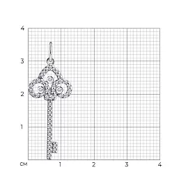 Подвеска 94033083 серебро Ключ_2