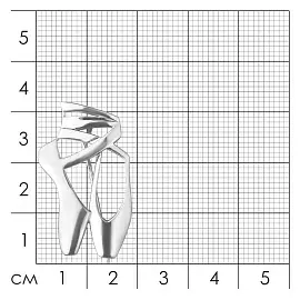 Брошь 44020197 серебро Пуанты_1
